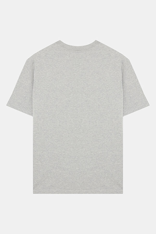 Relax Fit Grey Crew Neck Printed Men's T-Shirt 2