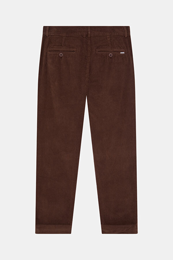 Relax Fit Brown Straight Men's Pants 2