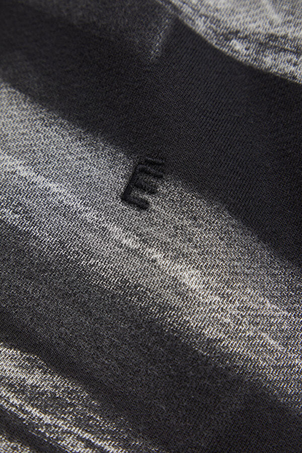 Siyah Relax Kalıp Kapuşonlu Erkek Sweatshirt 5