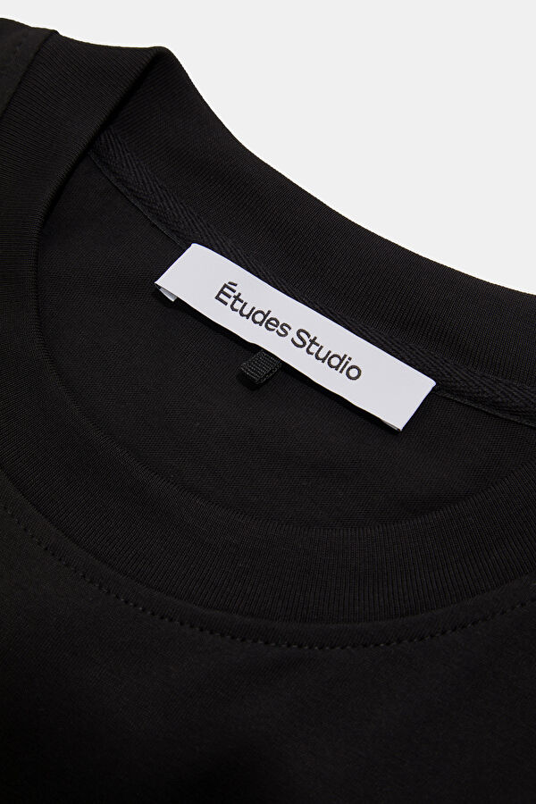 Oversize Black Crew Neck Printed Men's T-Shirt 3