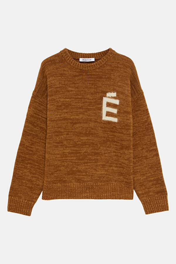 Men's Wool Sweater with Coffee Pattern