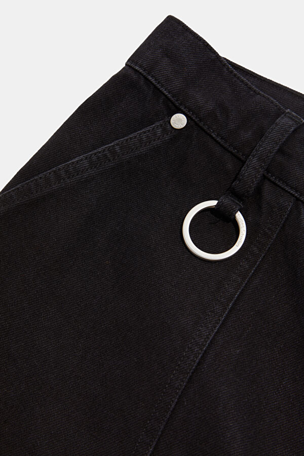 Siyah Bol Paça Jean Erkek Pantolon 4
