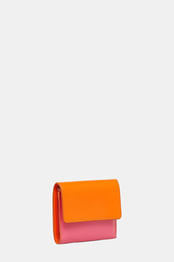 Orange Leather Wallet 2
