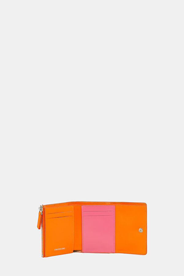 Orange Leather Wallet 4