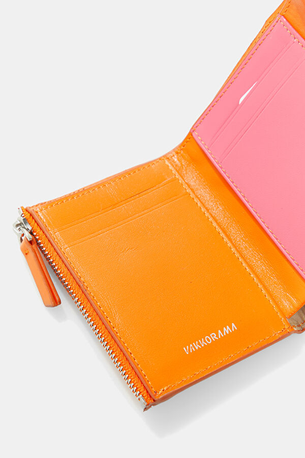 Orange Leather Wallet 6