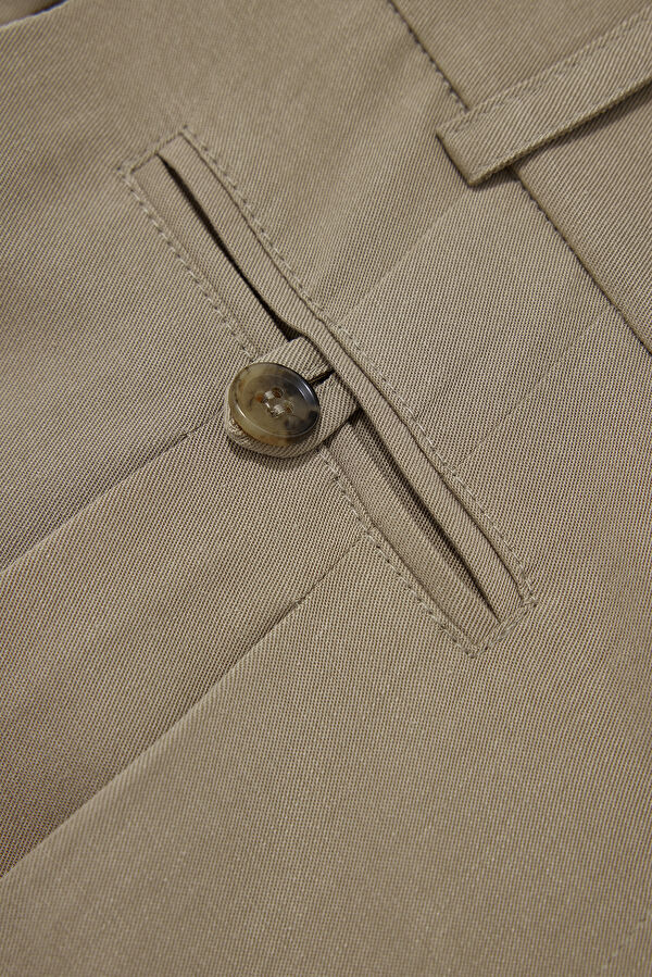 Beige Women's Trousers 7