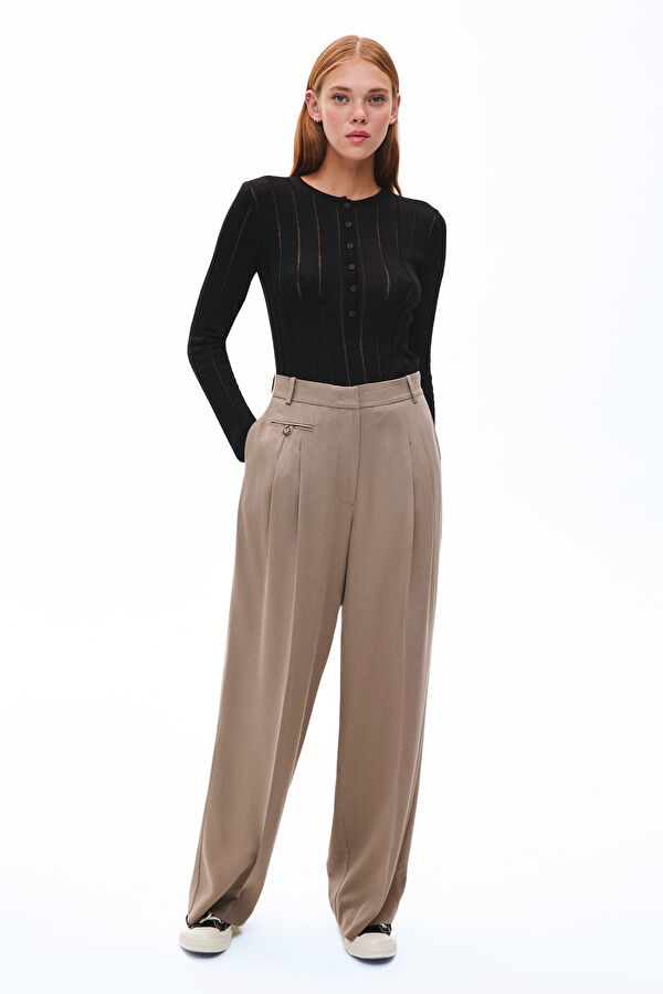 Beige Women's Trousers