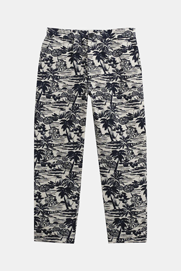 Relax Fit Navy Blue Men's Trousers