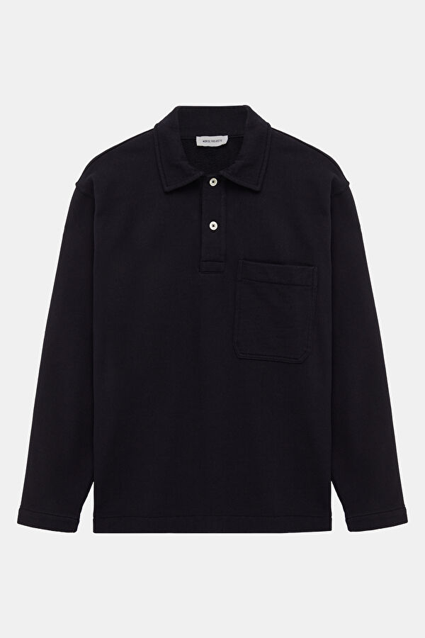 Oversize Lacivert Polo Yaka Erkek T-Shirt