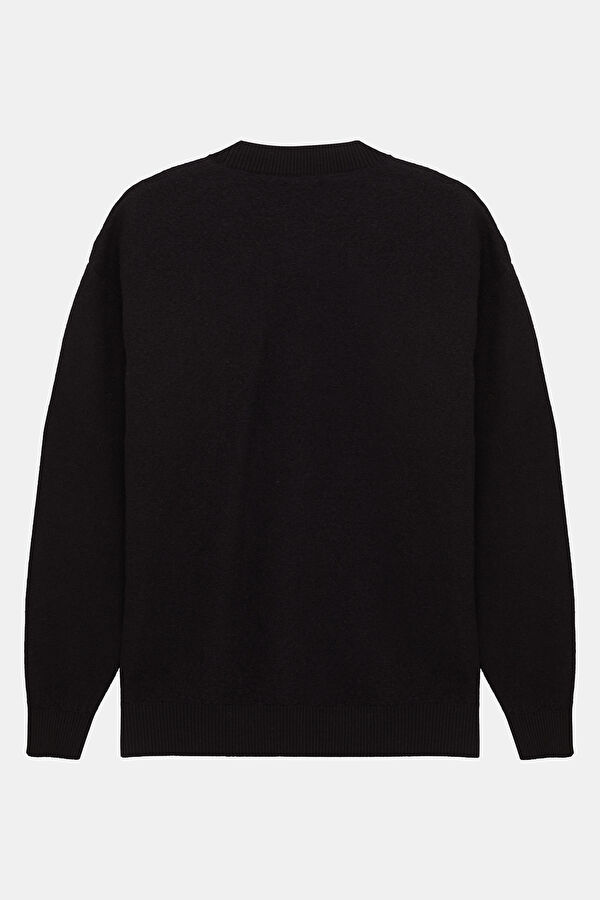 Navy Blue Wool Men's Sweater 2