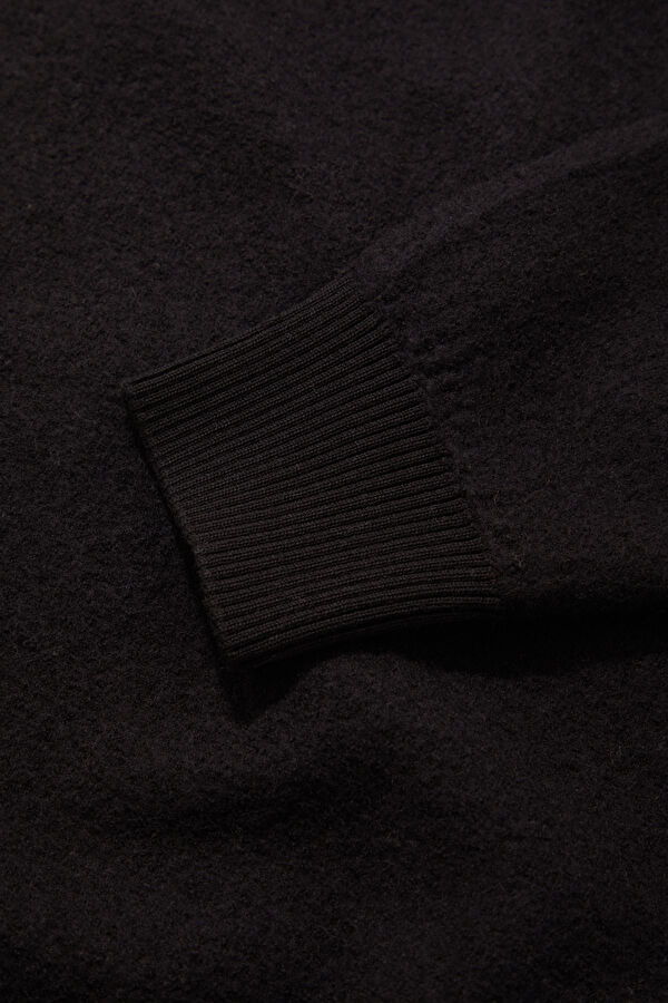 Navy Blue Wool Men's Sweater 4