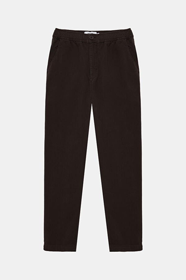 Koyu Kahve Tapered Fit Organik Pamuk Erkek Pantolon