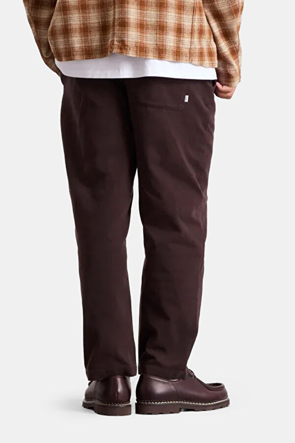 Koyu Kahve Tapered Fit Organik Pamuk Erkek Pantolon 3
