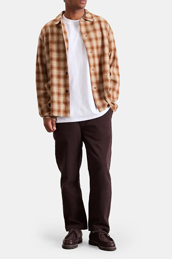 Koyu Kahve Tapered Fit Organik Pamuk Erkek Pantolon 4