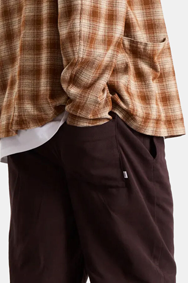 Koyu Kahve Tapered Fit Organik Pamuk Erkek Pantolon 5