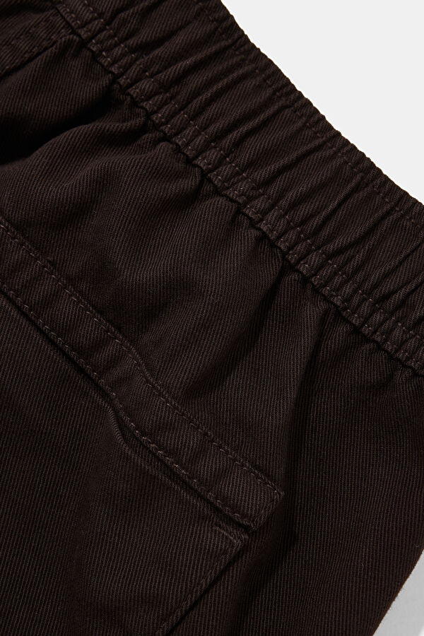 Koyu Kahve Tapered Fit Organik Pamuk Erkek Pantolon 8