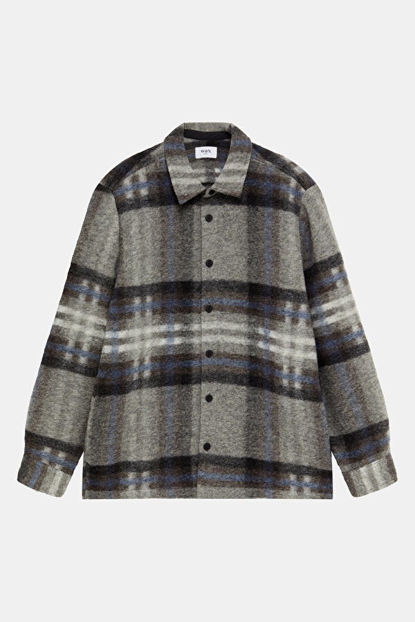 Grey Buttoned Men's Jacket