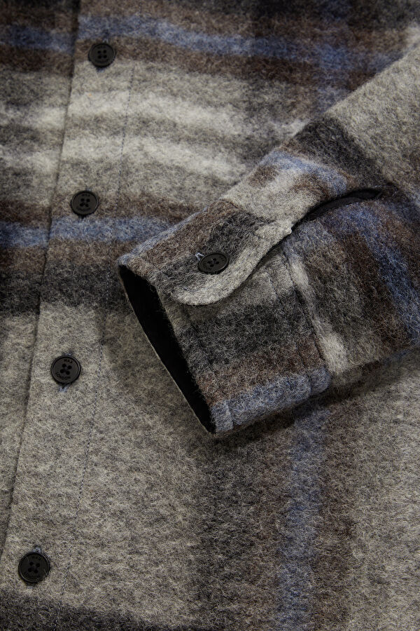 Grey Buttoned Men's Jacket 4