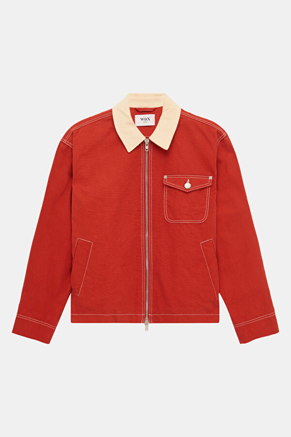 Red Zip-Up Men's Jacket