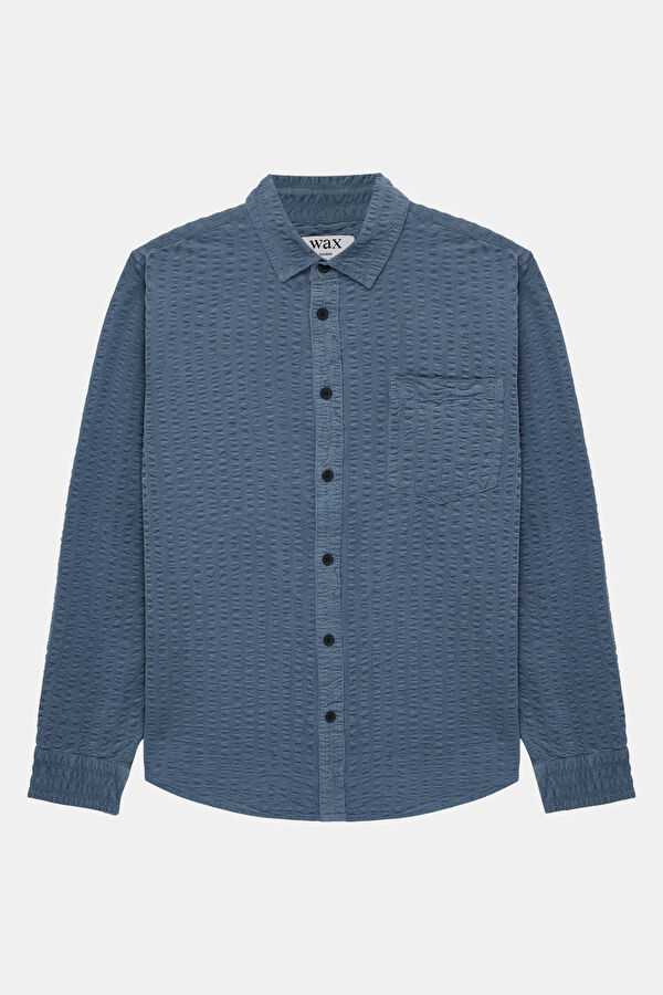 Relax Fit Blue Men's Shirt