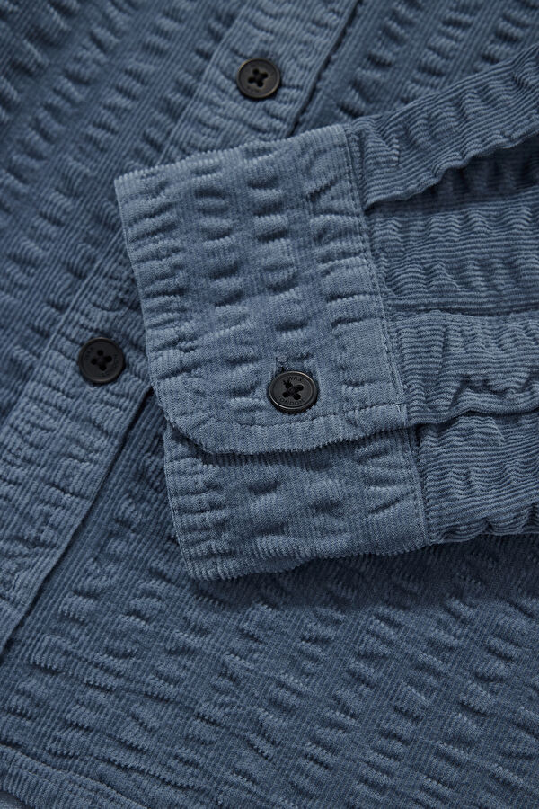 Relax Fit Blue Men's Shirt 4