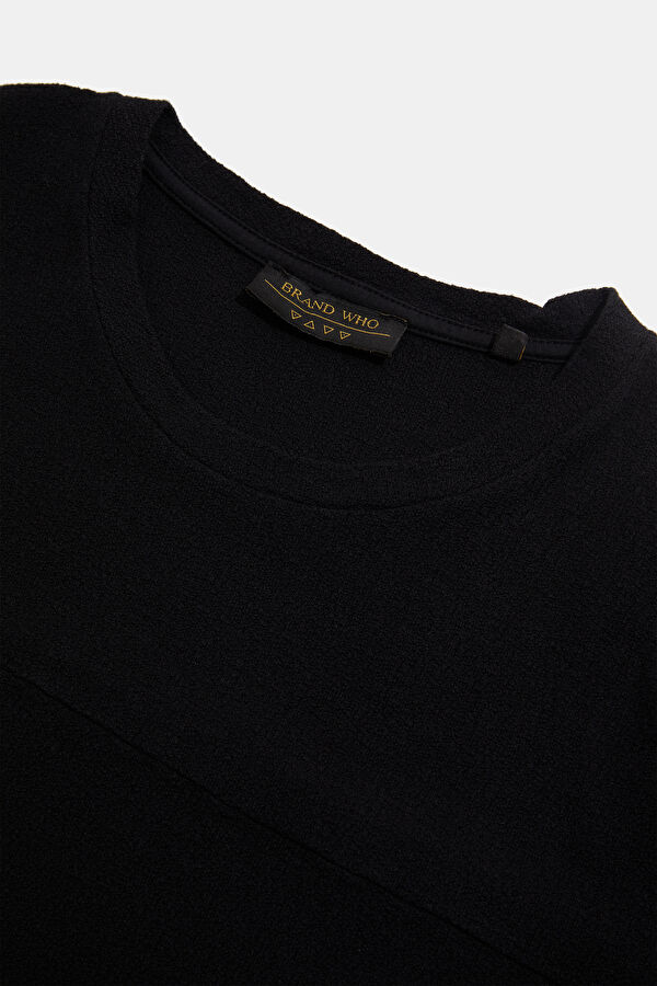 Relaxed Fit Black Crew Neck Men's T-Shirt 3