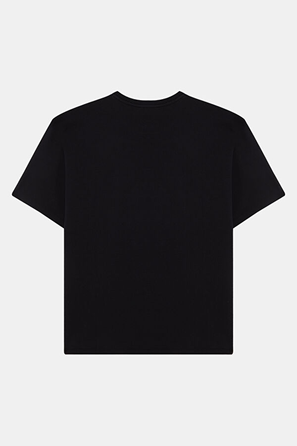 Oversize Black Crew Neck Men's T-Shirt 5