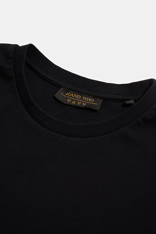 Oversize Black Crew Neck Men's T-Shirt 6
