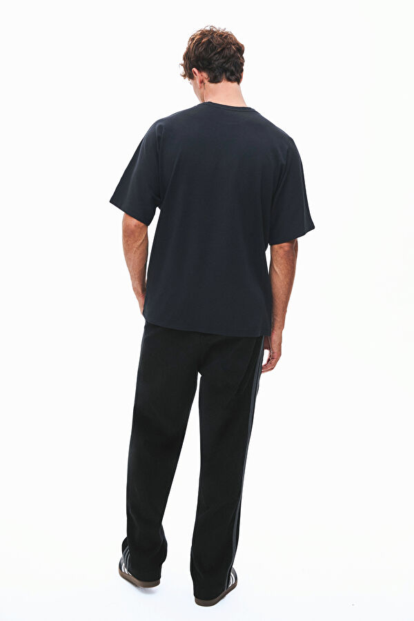 Oversize Black Crew Neck Men's T-Shirt 2