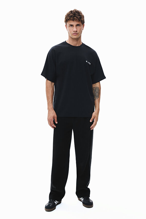 Oversize Black Crew Neck Men's T-Shirt 3