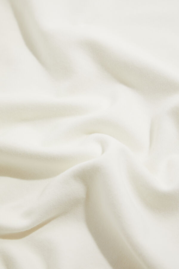 Oversize Cream Crew Neck Men's T-Shirt 8