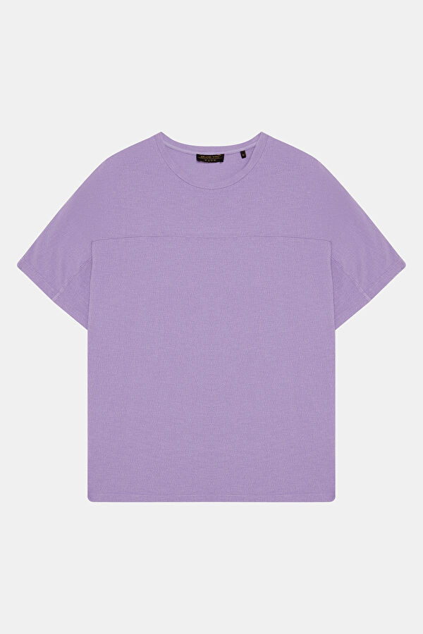 Relaxed Fit Lilac Crew Neck Men's T-Shirt