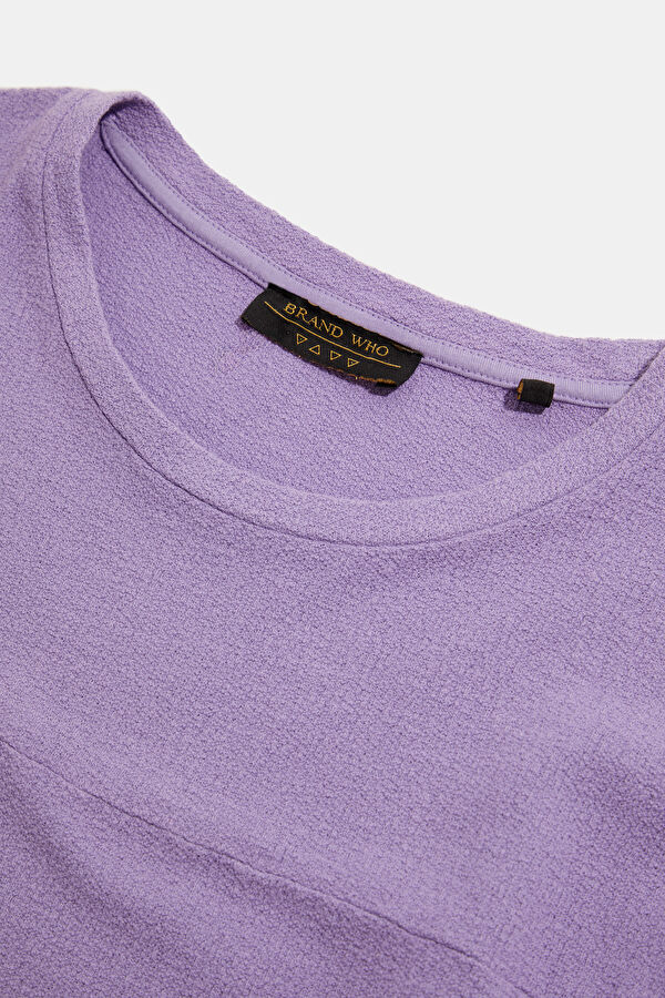 Relaxed Fit Lilac Crew Neck Men's T-Shirt 3