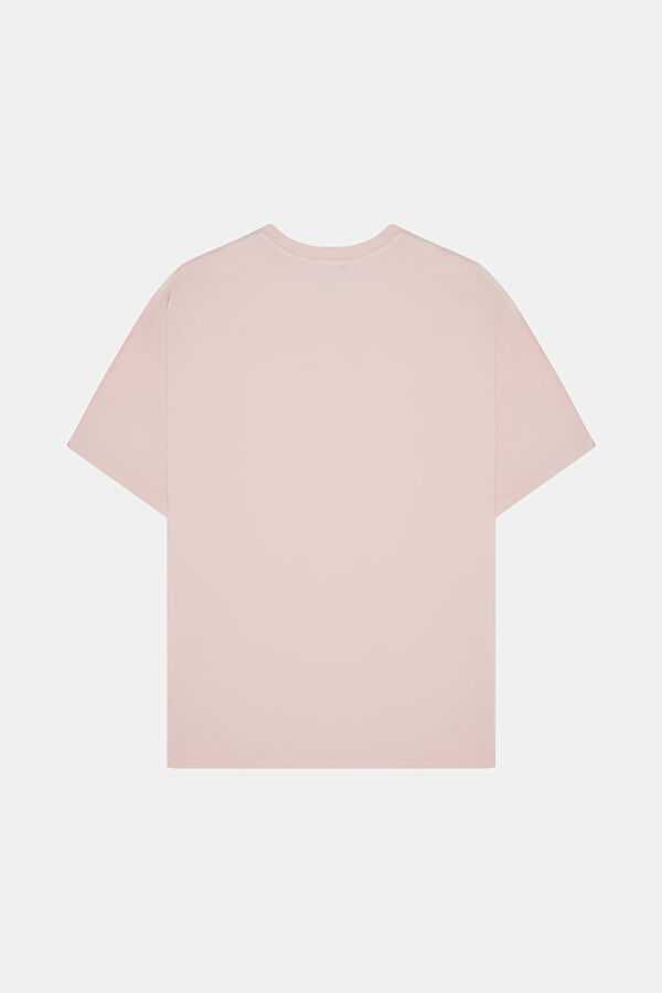 Oversize Pink Crew Neck Men's T-Shirt 2
