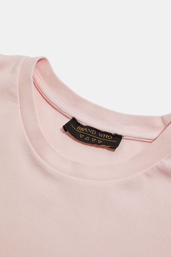 Oversize Pink Crew Neck Men's T-Shirt 3