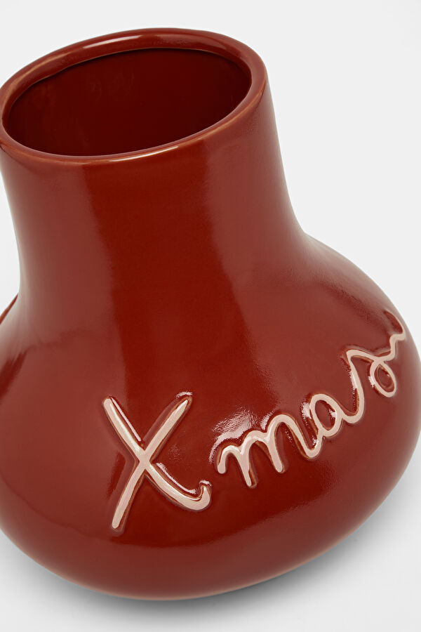 Red Christmas Vase 2