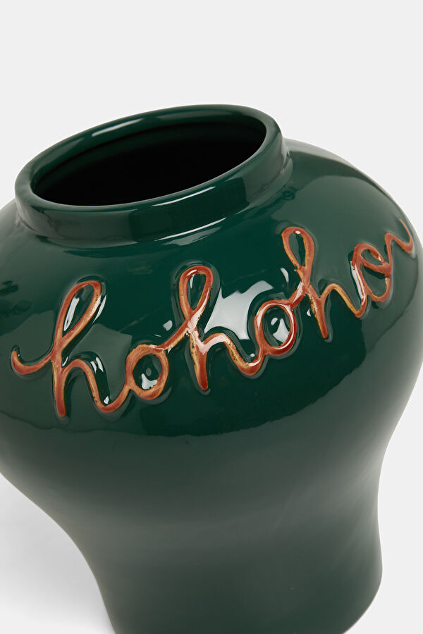 Ho Ho Ho Green Vase 2