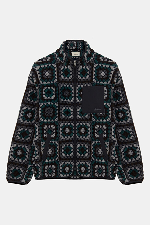 Navy Blue Zip-Up Men's Jacket 4
