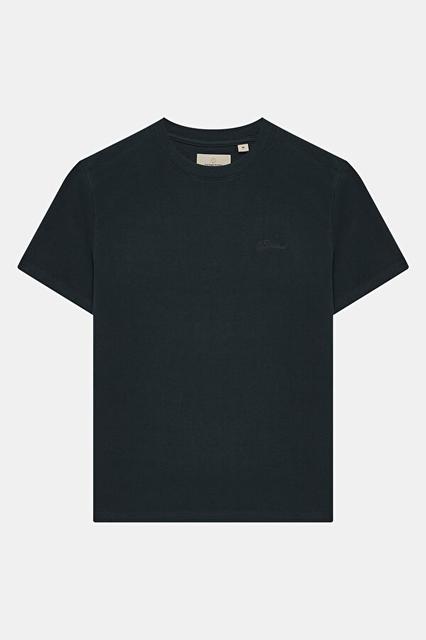 Koyu Yeşil Bisiklet Yaka Erkek T-Shirt