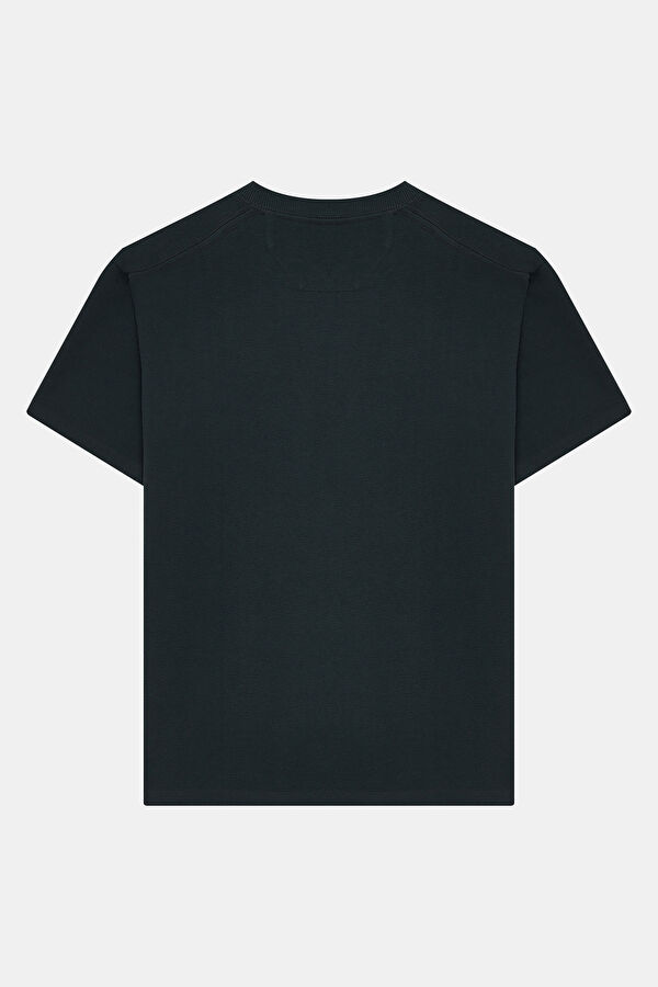 Koyu Yeşil Bisiklet Yaka Erkek T-Shirt 2