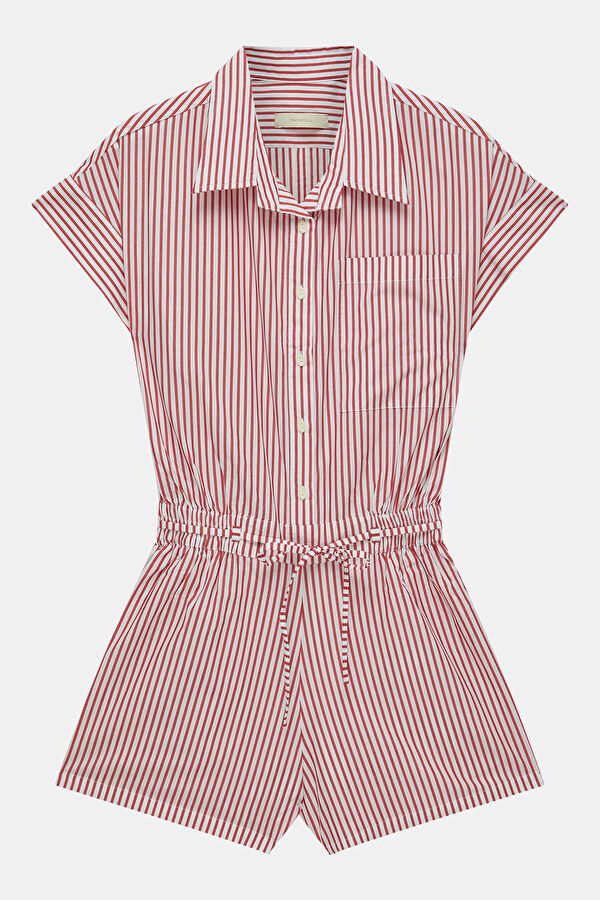 Pink Buttoned Women's Jumpsuit
