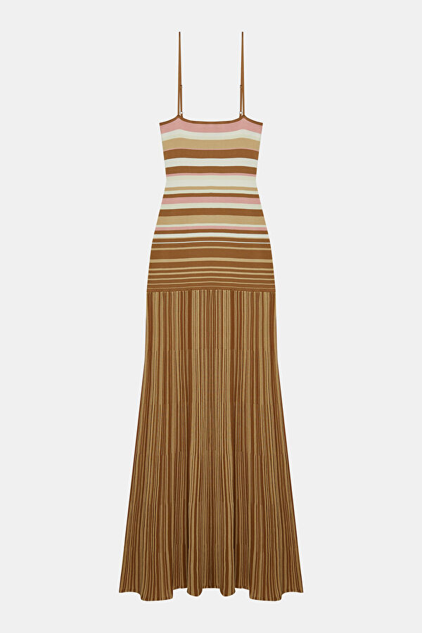 Tan Midi Women's Dress