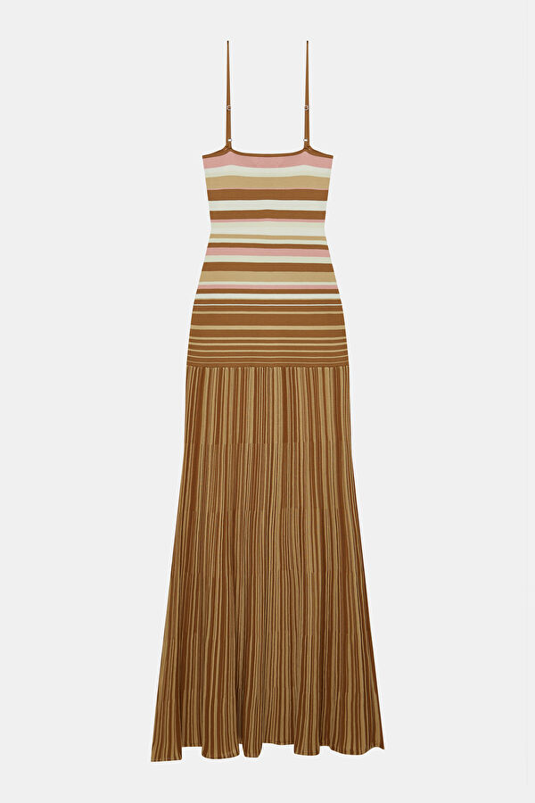 Tan Midi Women's Dress 2