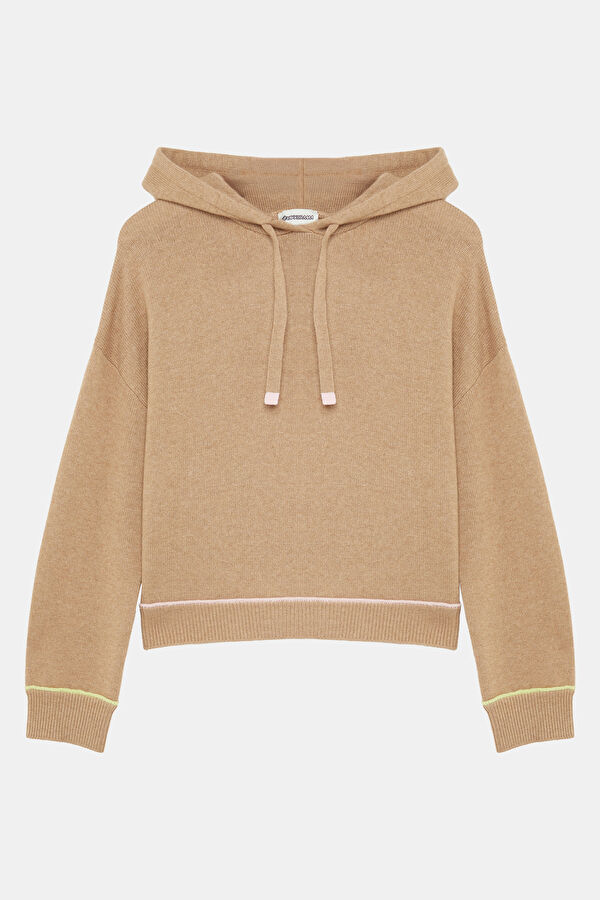 Brown Wool Cashmere Blend Women's Sweater