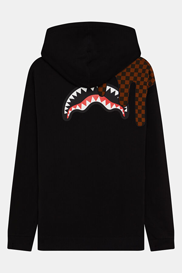 Relax Kalıp Siyah Kapuşonlu Erkek Sweatshirt 5