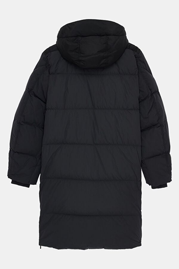 Long Bear Black Men's Coat 2