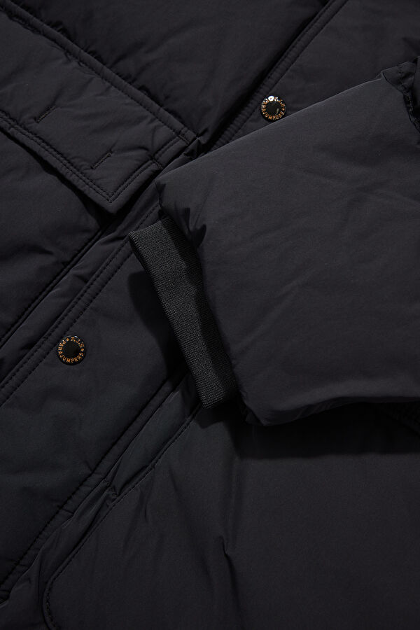 Long Bear Black Men's Coat 4