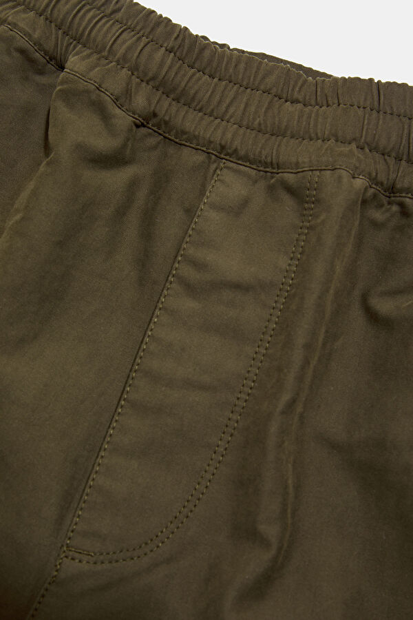 Khaki Wide Leg Men's Trousers 3