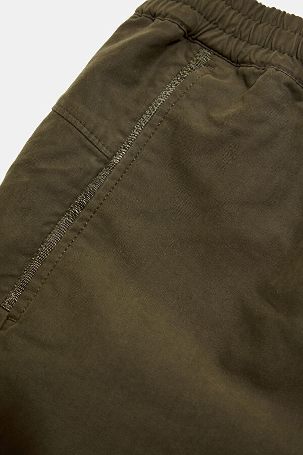 Khaki Wide Leg Men's Trousers 4