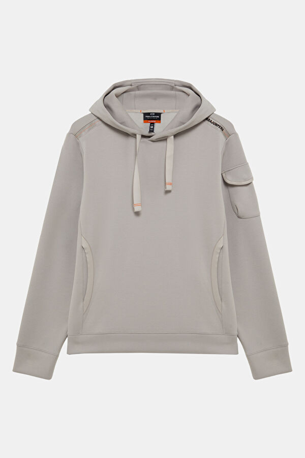 Gri Kapuşonlu Erkek Sweatshirt